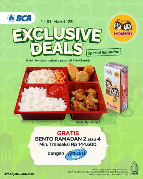 Promo HokBen x BCA Spesial Ramadan 1-31 Maret 2025