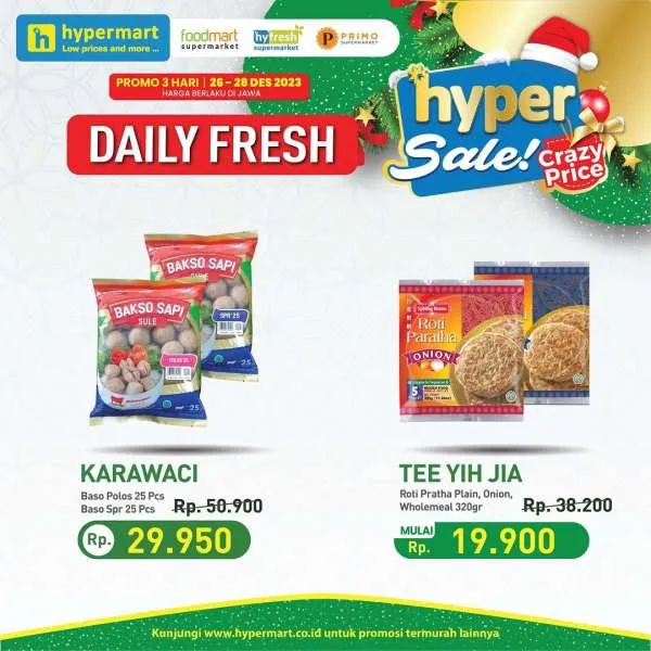 Promo Hypermart Hyper Diskon Weekday Periode 26-28 Desember 2023