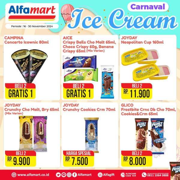 Promo Alfamart 16-30 November 2024 Carnaval Ice Cream