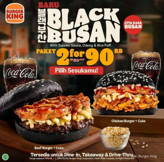 Promo Burger King Black Busan