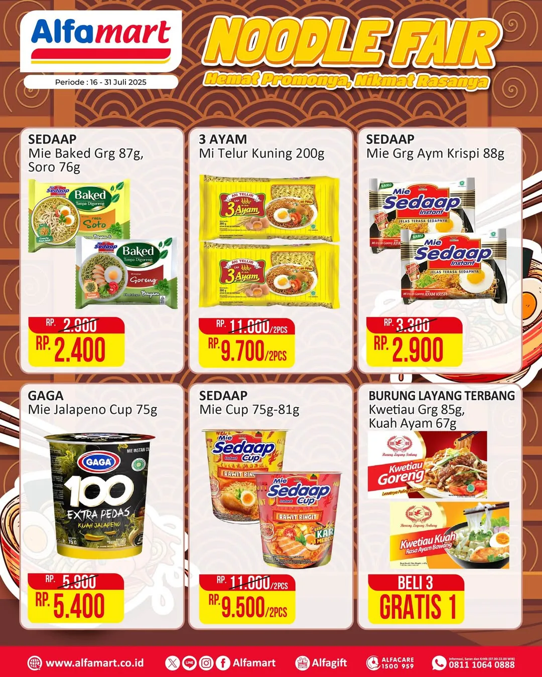 Promo Alfamart Noodle Fair Periode 16-31 Juli 2025