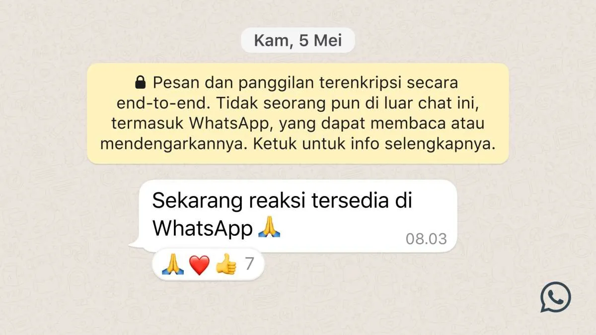 Cara Menggunakan WhatsApp Reaction, Bisa di HP, WA Web & Versi Desktop