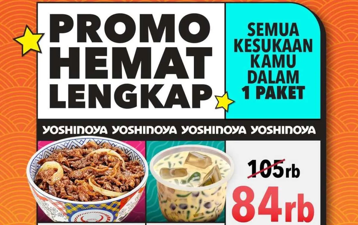 Promo Hemat Lengkap Yoshinoya Melalui TikTok, 1 Paket 3 Menu Cuma Rp 80.000-an