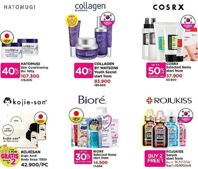 Promo Watsons Sale Beauty Deals Diskon s/d 70% Periode 24-27 Maret 2022