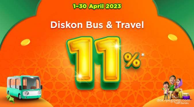 Promo PegiPegi Mudik 1-30 April 2023, Dapatkan Diskon Tiket Bus & Travel hingga 11%