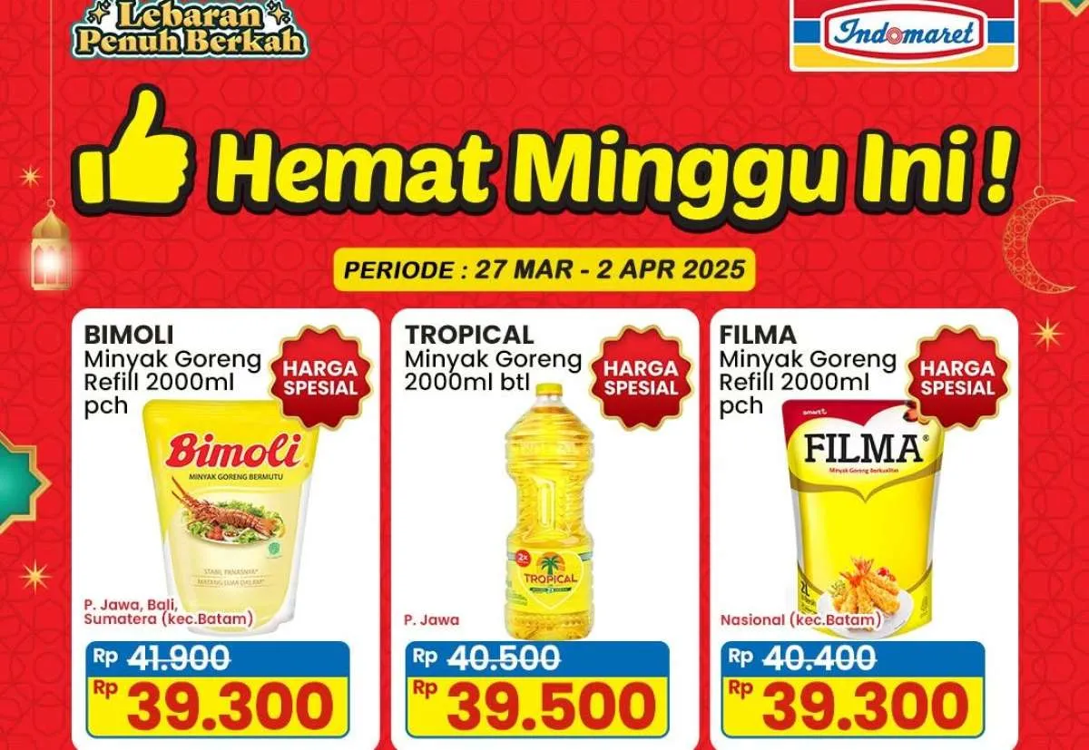 Promo Minyak Goreng Indomaret Hemat Minggu Ini 2 April 2025, Jangan Lewatkan