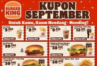 Promo Burger King Kupon September: Diskon Burger, Ayam dan Minuman hingga 49%