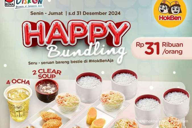 Promo HokBen Akhir Tahun 2024, Makan Beramai-Ramai Mulai Rp 31.000-an Per Orang