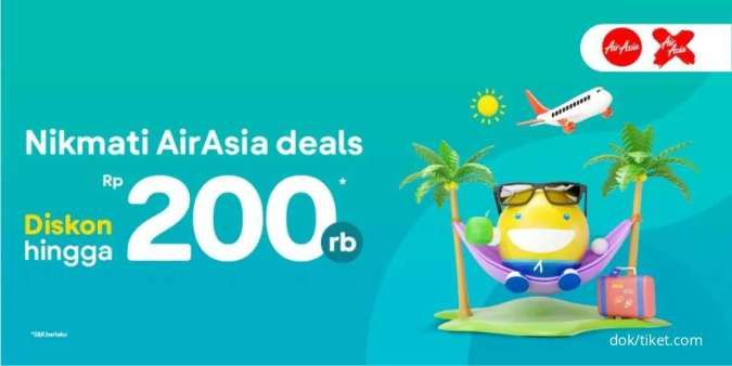 Promo AirAsia Deals di Tiket.com, Ada Diskon Tiket Pesawat hingga Rp 200.000