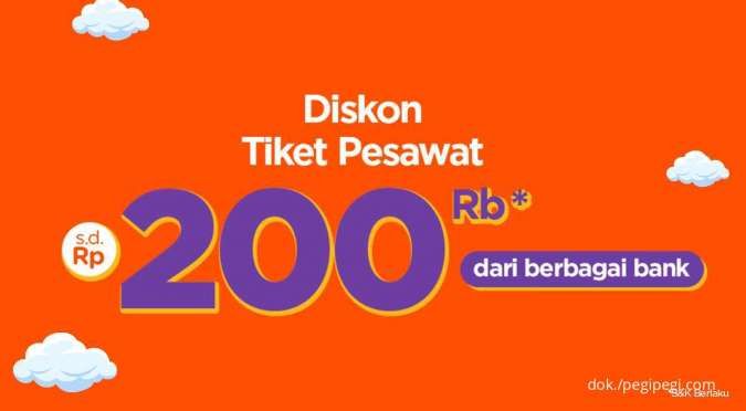 Promo PegiPegi, Diskon Tiket Pesawat hingga Rp 200.000 Berbagai Bank