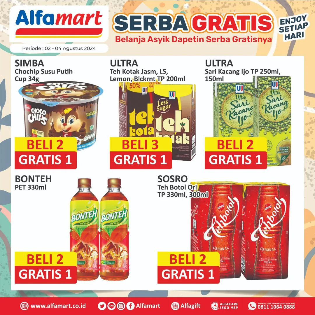 Promo Alfamart Serba Gratis Periode 2-4 Agustus 2024