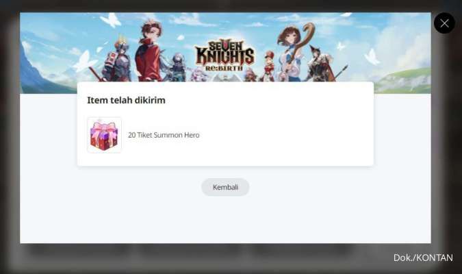 Kode redeem Seven Knights Rebirth berhadiah 20 Tiket Summon Hero