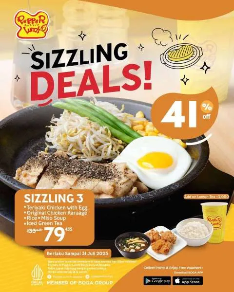 Promo Pepper Lunch Sizzling Deals 41%