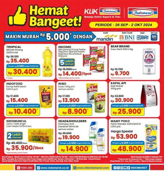 Promo Indomaret 26 September-2 Oktober 2024 Spesial Hemat Banget