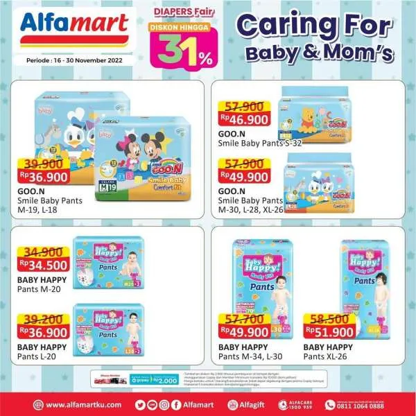 Promo Alfamart Diapers Fair Periode 16-30 November 2022