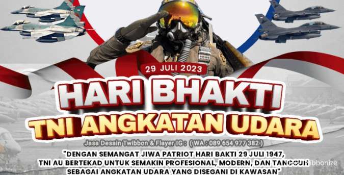Kumpulan Twibbon Hari Bhakti TNI AU 2023, Yuk Pasang Foto Profilnya