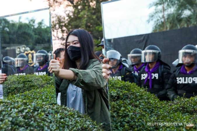 Aksi unjuk rasa di Thailand menentang pemerintah berkuasa terus berlanjut 