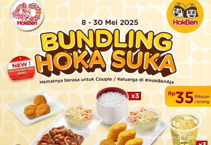 Promo HokBen Hoka Suka Bulan Mei 2025, Makan Berdua atau Berempat Lebih Murah