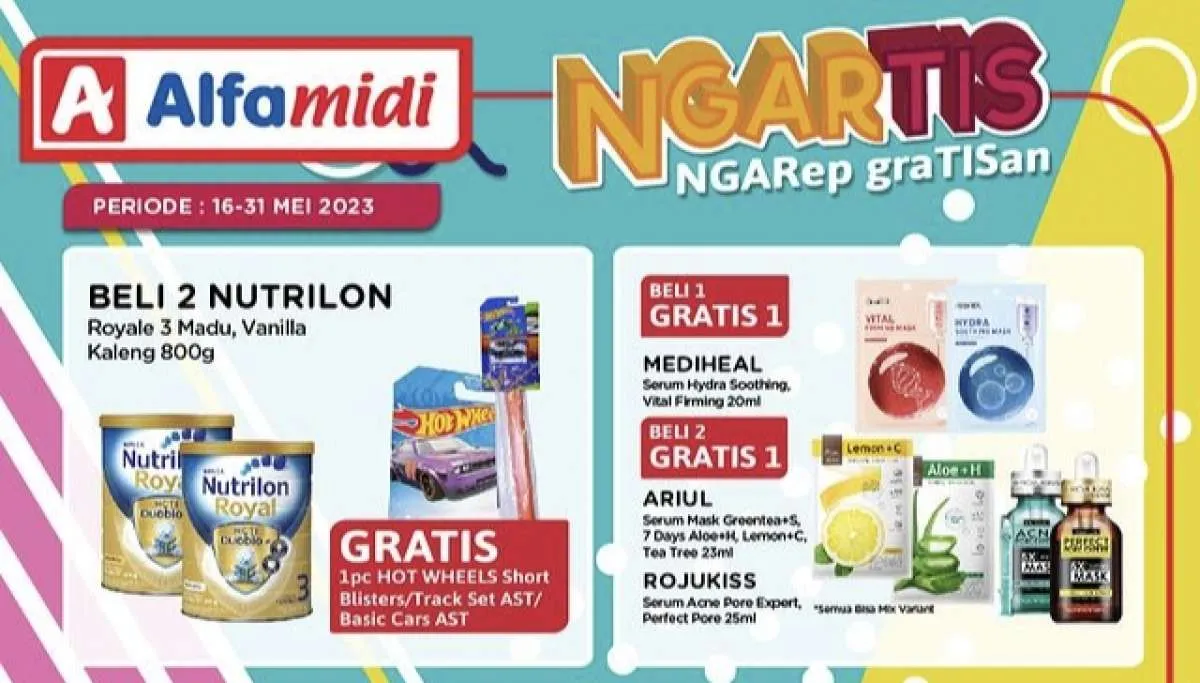 Promo Alfamidi Ngartis 16-31 Mei 2023, Susu hingga Sheet Mask Beli 1 Gratis 1