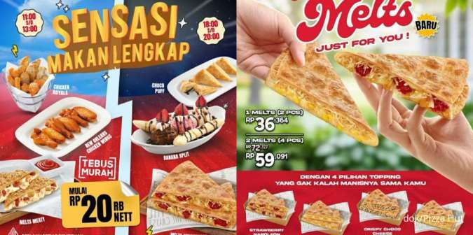 Promo Pizza Hut September 2024: Sweet Melts Rp 36.364 dan Tebus Murah Rp 20.000