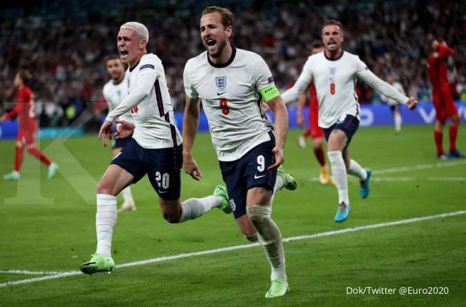 Redam Denmark 2-1, Inggris tantang Italia di Partai Final Euro 2020