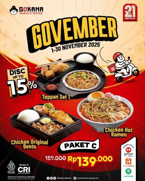 Promo Govember Gokana 1-30 November Paket C