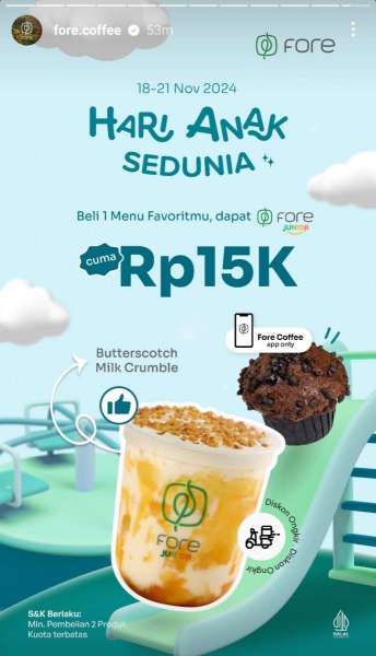 Promo Fore Coffee Spesial Hari Anak Sedunia 18-21 November 2024