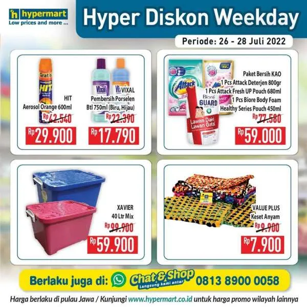 Promo Hypermart Hyper Diskon Weekday Periode 26-28 Juli 2022