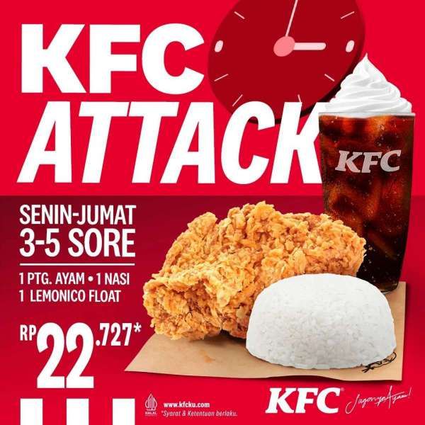 Promo KFC Attack Hari Ini dengan Menu Baru di Bulan Desember Tahun 2022.