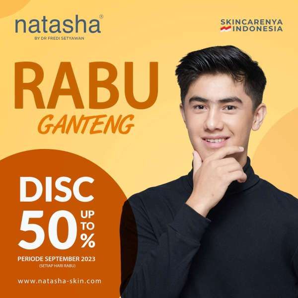 Promo Rabu Ganteng September 2023, Facial Wajah Pria Diskon s/d 50% di Klinik Natasha