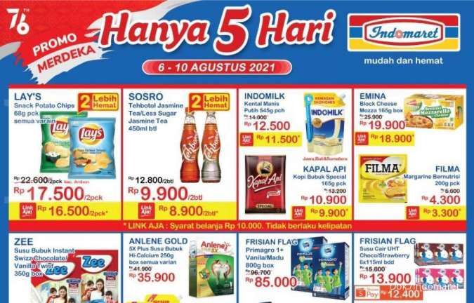 Promo Indomaret Hanya 5 Hari diskon akhir pekan, 6-10 Agustus 2021!