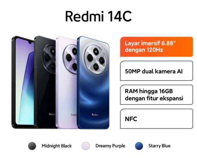 Xiaomi Redmi 14C Indonesia: Harga dan Spesifikasi Resmi