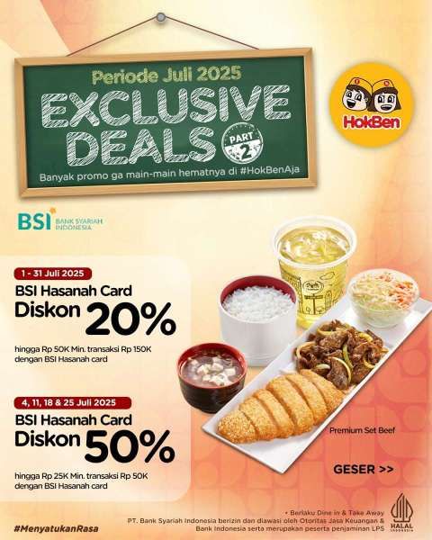 Promo HokBen dengan Bank BSI Bulan Juli 2025