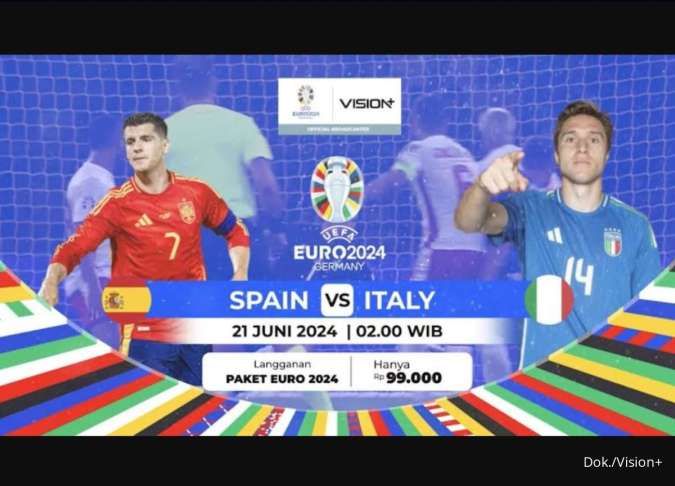 EURO 2024: Nonton Live Streaming Spanyol vs Italia, Jumat (21/6) Pukul 02:00 WIB