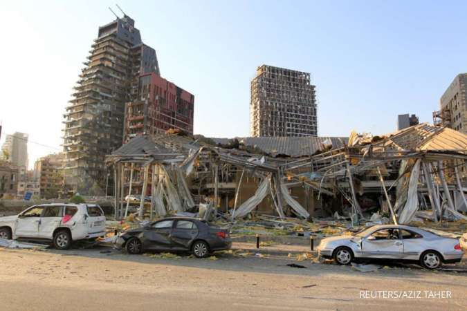 Kengerian wajah Beirut: Bangunan luluh lantak, jumlah korban tewas capai ratusan