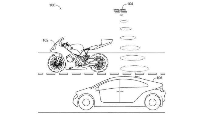 Gambar paten sepeda motor listrik Honda dan drone
