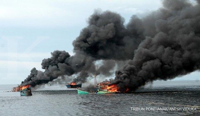 Menteri Susi tenggelamkan lagi 125 kapal pencuri ikan