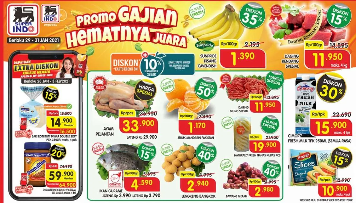 Promo JSM Superindo 29-31 Januari 2021, diskonan weekend terbaru!