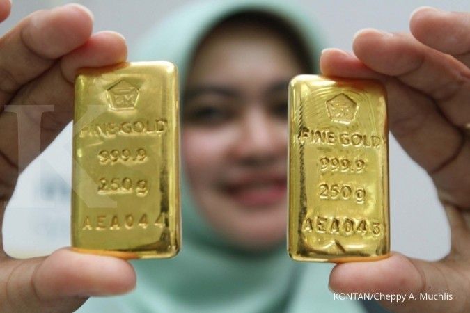 Harga acuan emas Antam Sabtu bergerak flat