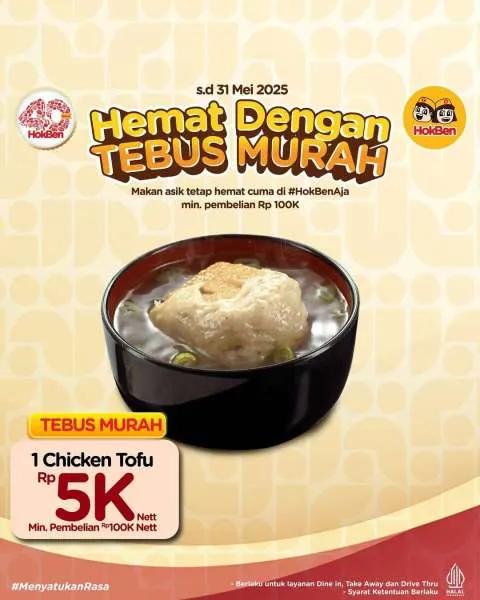 Promo Hokben Tebus Murah Chicken Tofu