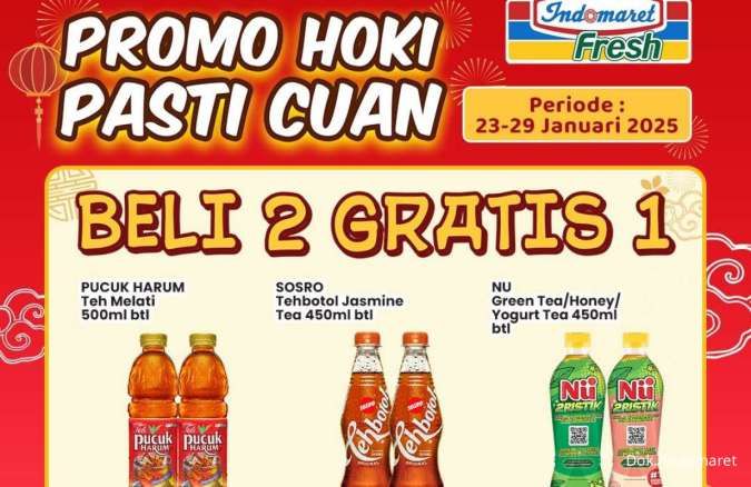 Promo Indomaret Spesial Imlek 23-29 Januari 2025, Aneka Minuman Beli 2 Gratis 1