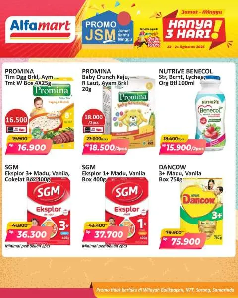 Promo JSM Alfamart Periode 22-24 Agustus 2025