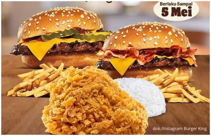 Promo Burger King Ceria Hemat hingga 2 Mei, Makan Rame-Rame Hanya Rp 25.000 Per Orang
