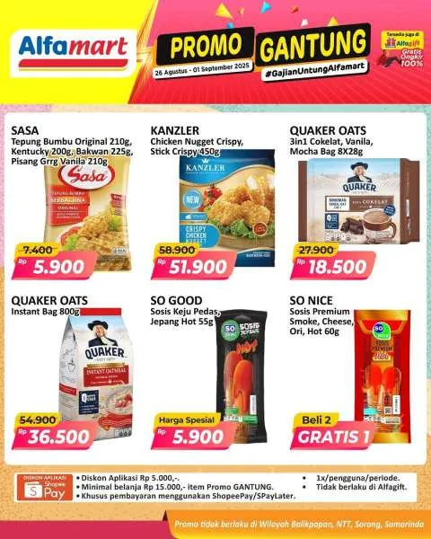 Promo Alfamart Gantung Periode 26 Agustus-1 September 2025