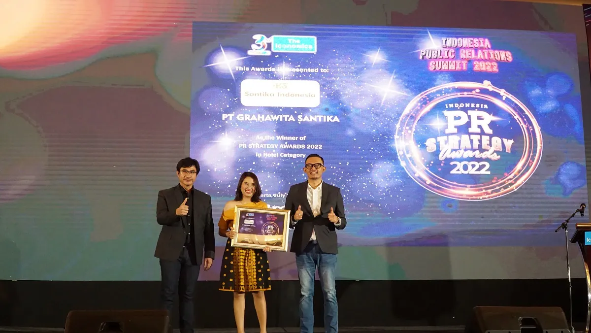 Santika Indonesia Hotels & Resorts Raih Penghargaan PR Strategy Award 2022