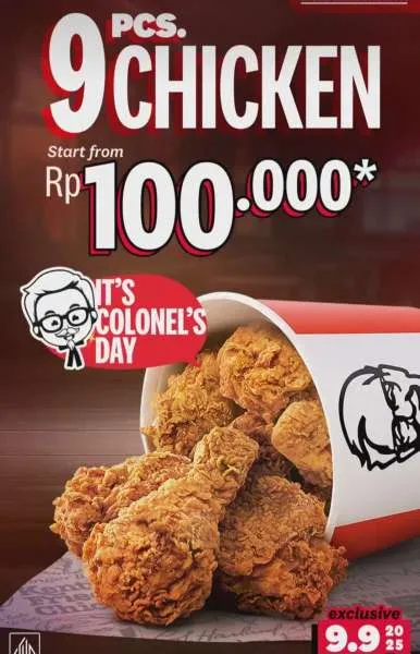 Promo KFC 9.9 Paket 9 Ayam September 2025
