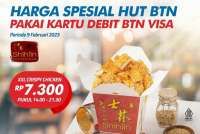 Promo HUT BTN ke-73 di Shihlin, Beli XXL Chicken Rp 7.300 Khusus 9 Februari 2023