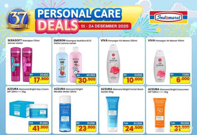 Promo Indomaret Personal Care Deals 11-24 Desember 2025, Ada Potongan Rp 20.000