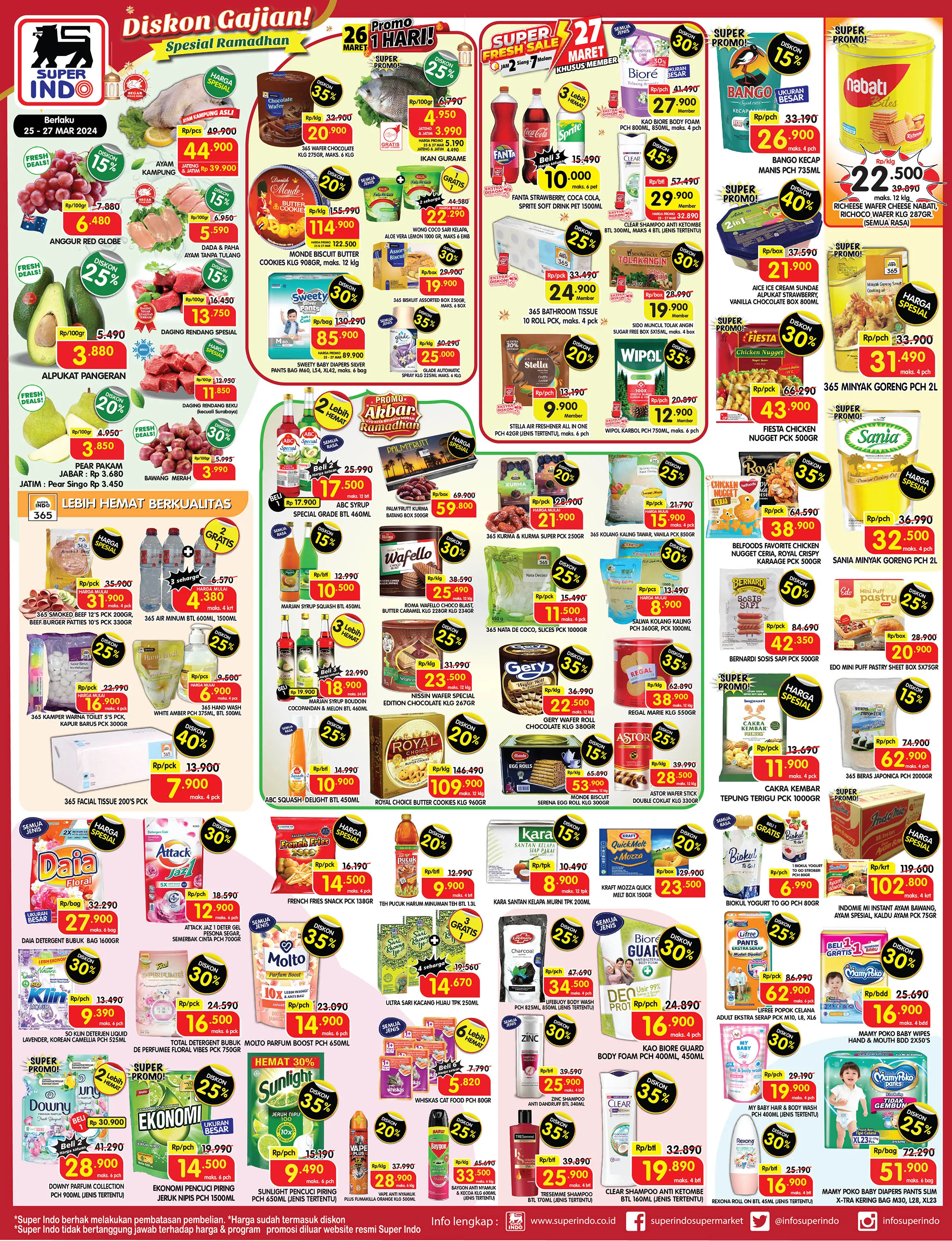 Promo Superindo Weekday Spesial Gajian Periode 25-27 Maret 2024