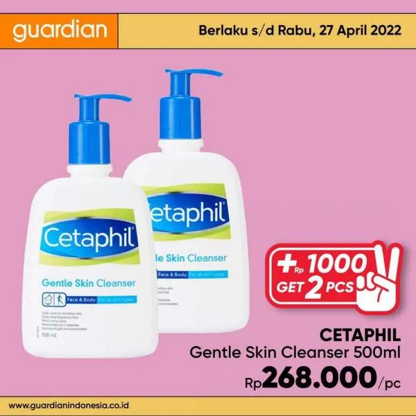 Promo Guardian +1000 Get 2 Pcs Periode 21-27 April 2022